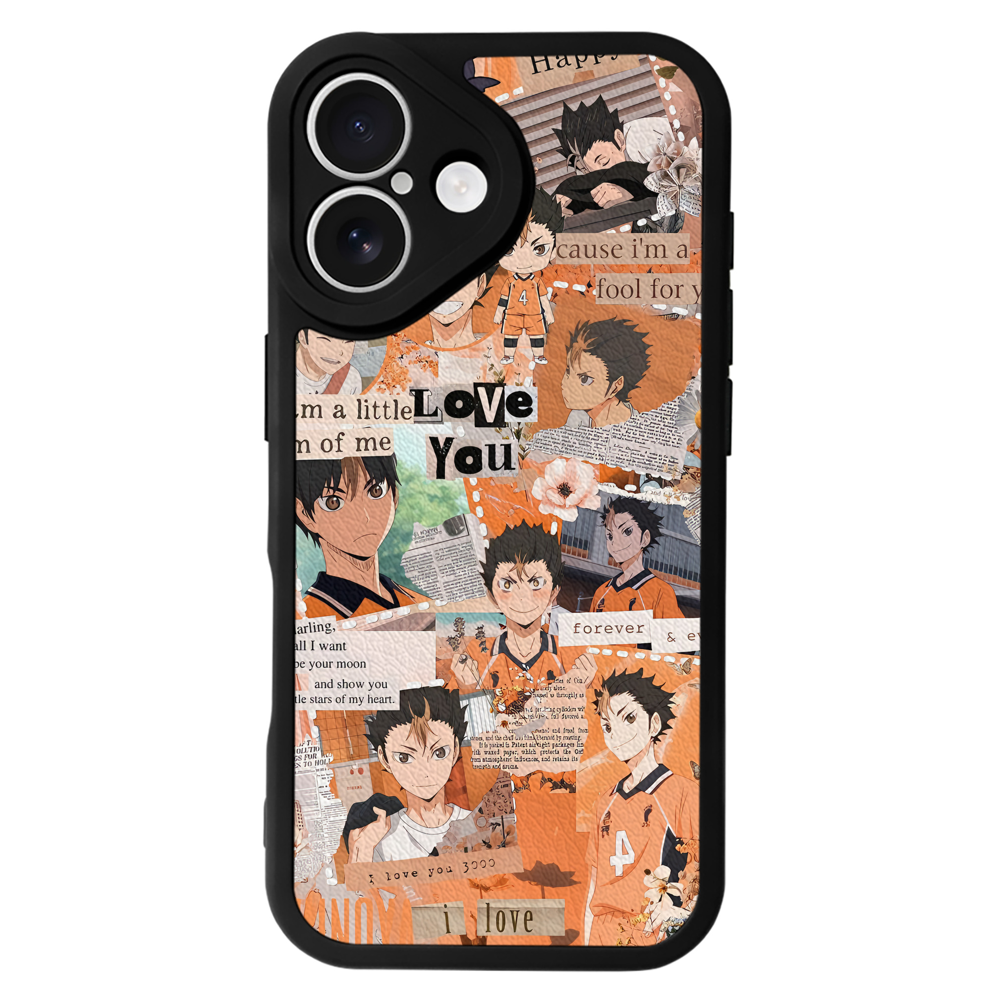 （画像用） ハイキュー!! Haikyu!! 【iPhone 16シリーズ対応】シリコンスマホケース（レザー調） 材質：シリコン